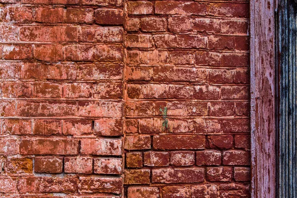 Stará Cihlová Zeď Grunge Pozadí — Stock fotografie