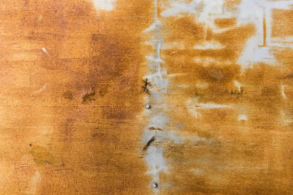 Turuncu paslı metal doku arka plan aşınmış — Stok fotoğraf