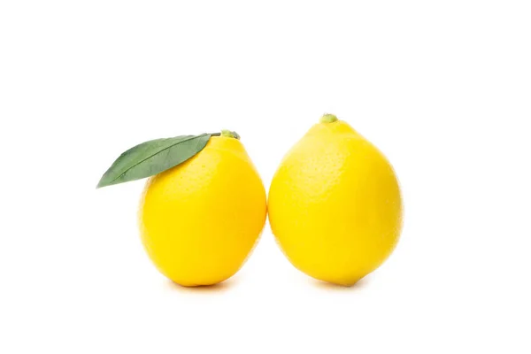 Citroner Isolerat Den Vita Bakgrunden — Stockfoto