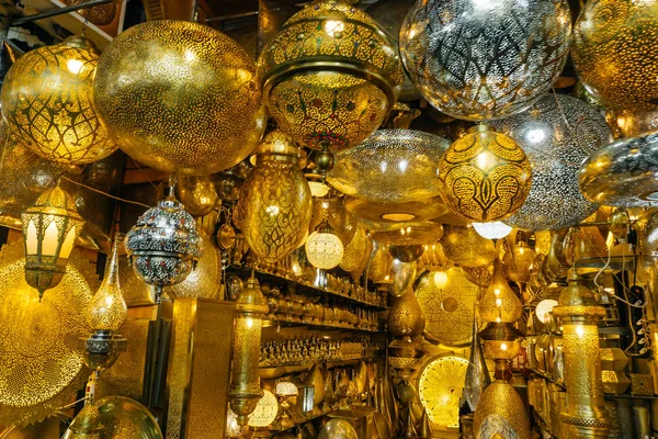 Moroccan Lantern Lamp Market Marrakech Medina Morocco — Stock Photo, Image