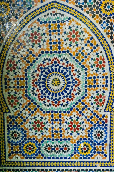 Padrão Árabe Ornamento Islâmico Oriental Azulejo Marroquino Zellij Marroquino Mosaico — Fotografia de Stock