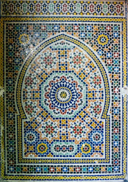 Padrão Árabe Ornamento Islâmico Oriental Azulejo Marroquino Zellij Marroquino Mosaico — Fotografia de Stock