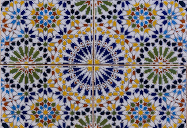 Patrón Árabe Ornamento Islámico Oriental Azulejo Marroquí Zellij Marroquí Mosaico —  Fotos de Stock