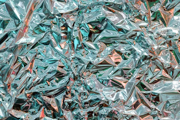 Holografik doku metal folyo buruşuk. Hologram soyut 80s s