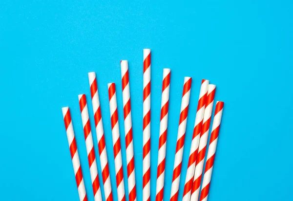 Creative summer party minimal background with drinking straws. F
