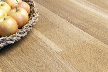 Parke zemin. Oturma odası için ahşap döşeme.