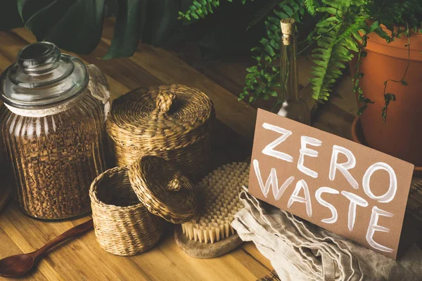 Zero waste concept. Reusable household items — Stock Photo, Image