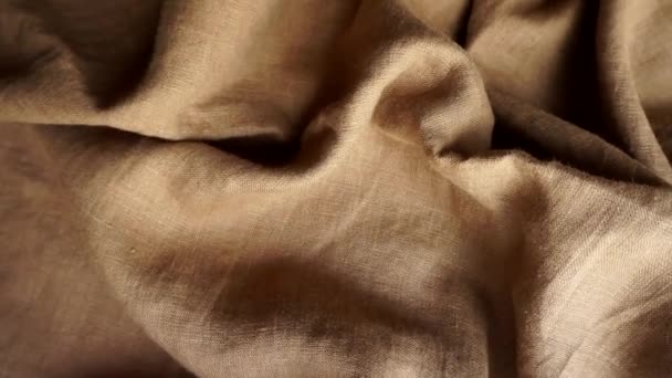 Ágynemű Szövet Háttér Ágynemű Textil Szövet Textúra Minta Ruházat Természetes — Stock videók
