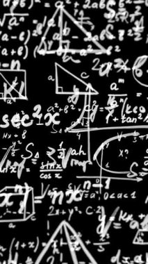  Kara Tahta üzerinde Fizik ve Matematik Formülleri. Yüksek kaliteli FullHD görüntüler