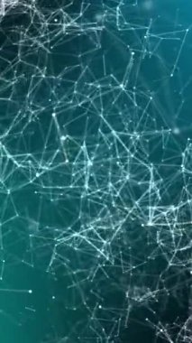 Bilimsel veri akışlarıyla titreşen dinamik ve soyut bir dijital pleksus ağı. Parlak düğümler ve bağlantı hatları, sinirsel ağlara ve gelişmiş yapay zeka sistemlerine benzeyen akıllı bir ağ oluşturur.