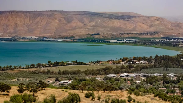 İsrail Celile Gölü Kineret ve Yardenit görünümünü