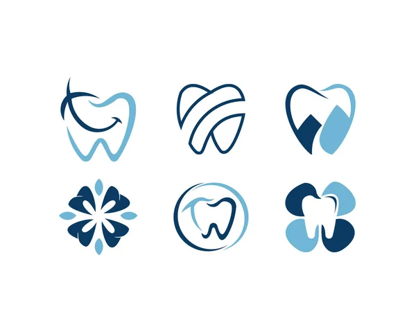 Dent Logo Vector Diseño Clínica Dental Concepto Logotipo — Vector de stock