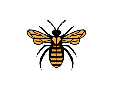 Arı hayvan simgesi. Uçan arı tatlım. Insect.Bugs,insects ve arachnids düz stil vektör çizim.