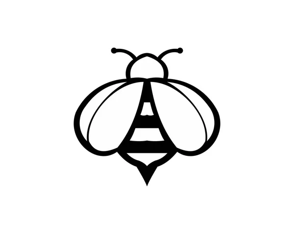 Pszczoła Zwierząt Ikona Latające Pszczoły Miód Ilustracja Wektorowa Płaski Insect — Wektor stockowy