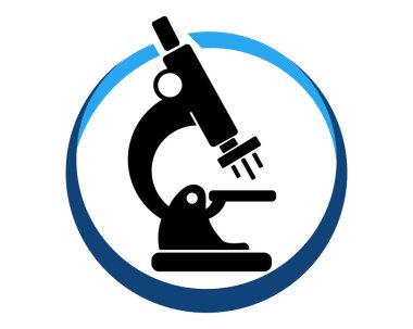 mikroskop basit simgesi, illüstrasyon, vektör yalıtılmış zemin üzerine işaret