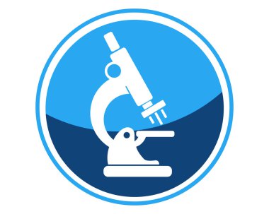 mikroskop basit simgesi, illüstrasyon, vektör yalıtılmış zemin üzerine işaret