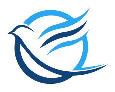Kuş Logo şablonu vektör tasarımı