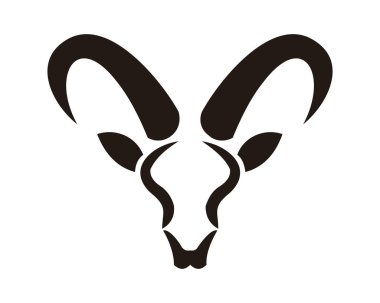 keçi hayvan çiftliği simge vektör çizim tasarım siluet