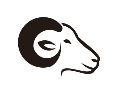 keçi hayvan çiftliği simge vektör çizim tasarım siluet