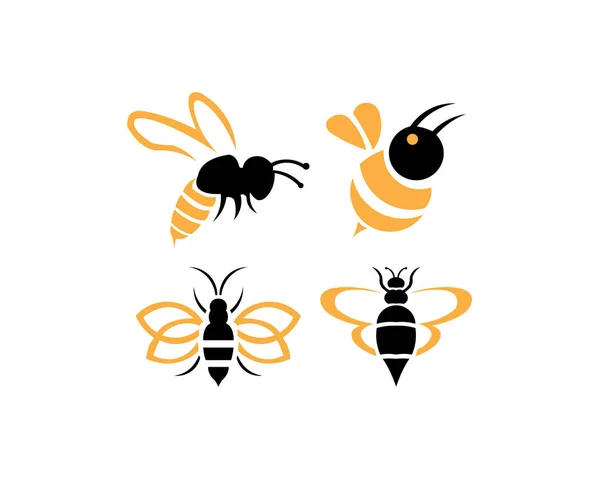 Méh Állati Ikonra Repülő Méhecske Insect Bugs Insects Pókok Sík — Stock Vector