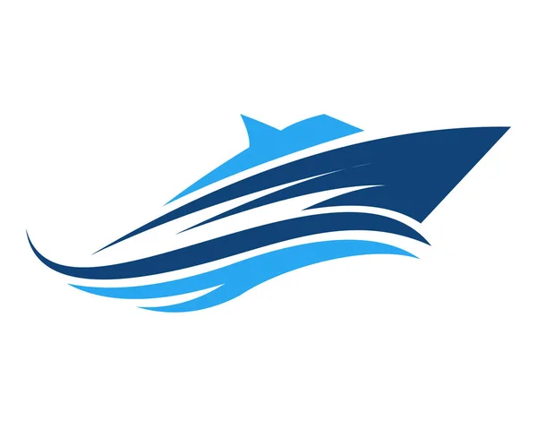 Båten Fartyget Sea Segling Vektor Logo — Stock vektor