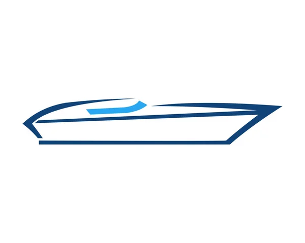 Boot Schip Zee Zeilen Vector Logo — Stockvector