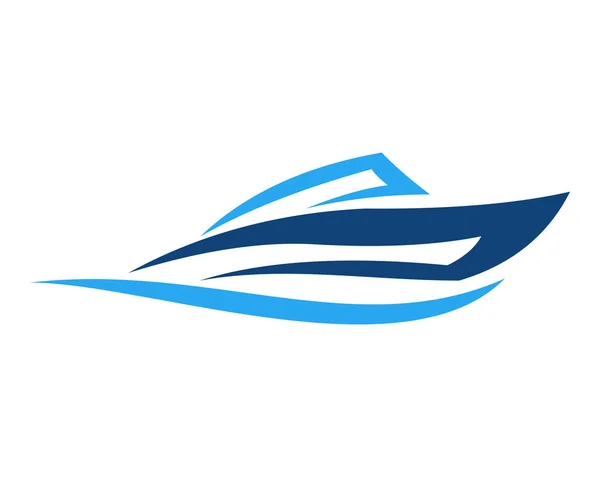 Bateau Bateau Mer Voile Vecteur Logo — Image vectorielle