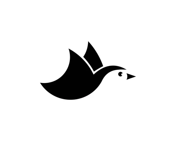 Pingouin Oiseau Silhouette Animale Dessin Animé Vecteur Icône — Image vectorielle