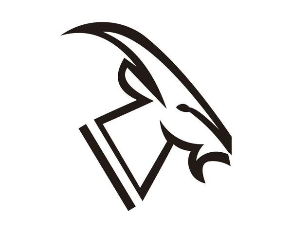 Cabra Animal Granja Icono Vector Ilustración Diseño Silueta — Archivo Imágenes Vectoriales