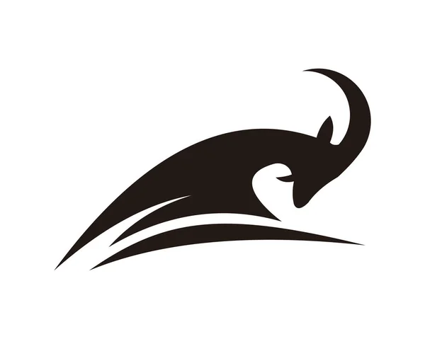 Cabra Animal Granja Icono Vector Ilustración Diseño Silueta — Vector de stock