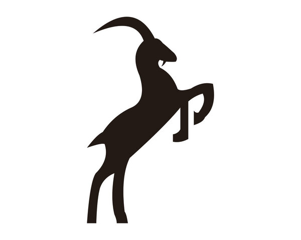 Дизайн силуэта иконок животноводческой фермы коз
