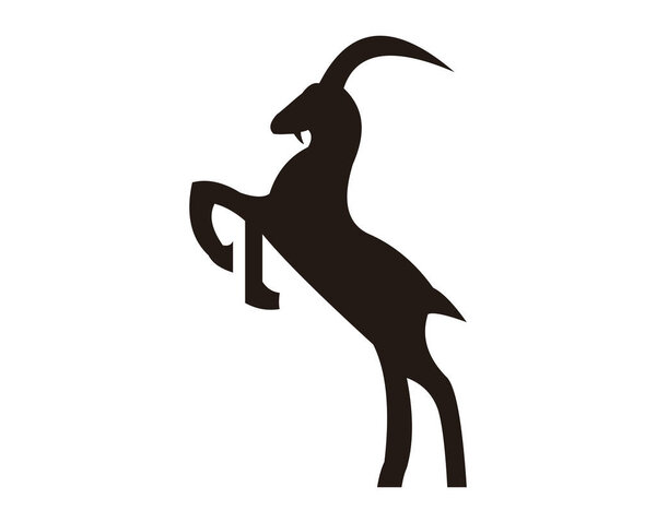 Дизайн силуэта иконок животноводческой фермы коз
