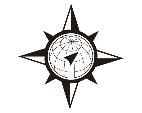 Kompassi Logo Suunnittelu Malli — vektorikuva