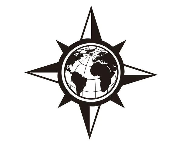 Compass Logo Design Template — Stock Vector
