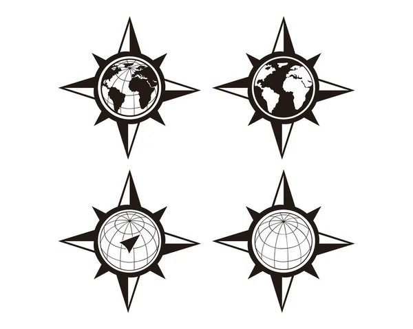 Шаблон Дизайну Логотипу Компаса — стоковий вектор