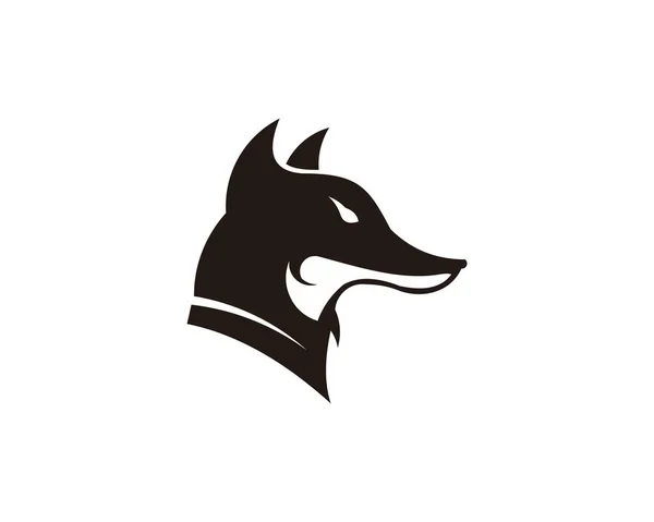 Fox Desviando Olhar Logotipo Vetor Fundo Branco Isolado Modelo Design — Vetor de Stock