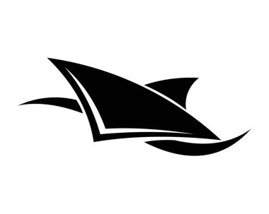 vektör logo yelken tekne gemi deniz