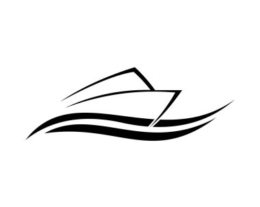 vektör logo yelken tekne gemi deniz