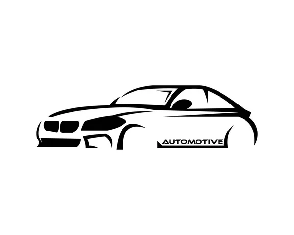 Modèle Logo Symbole Voiture Silhouette Vectorielle Stylisée — Image vectorielle