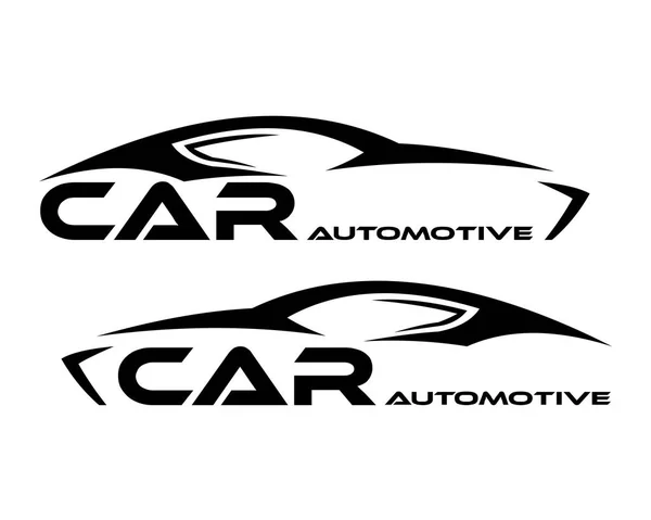 Araba Sembolü Logo Şablonu Stilize Vektör Siluet — Stok Vektör