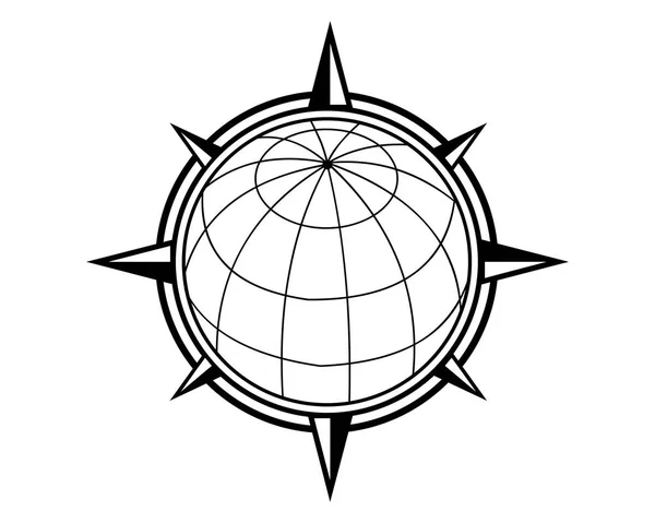 Шаблон Компасного Логотипа — стоковый вектор