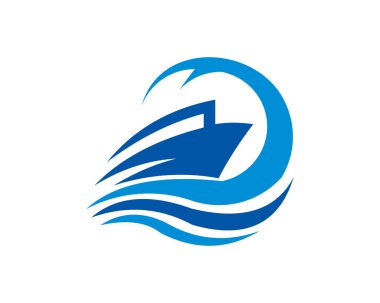 vektör logo yelken tekne gemi deniz