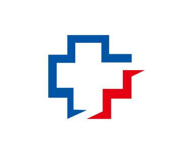 Tıbbi sağlık stetoskop çapraz Logo