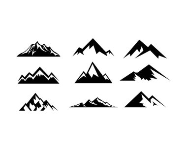 dağ manzarası açık en yüksek macera siluet logo ayarlamak