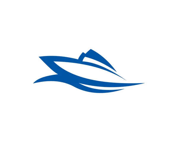 Båten Fartyget Sea Segling Vektor Logo — Stock vektor