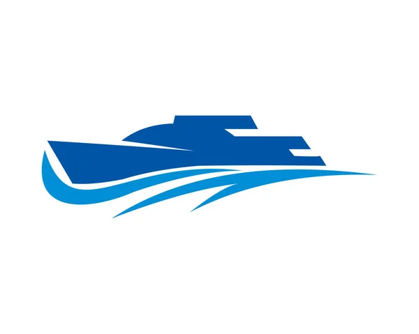 Boot Schiff Meer Segeln Vektor Logo — Stockvektor