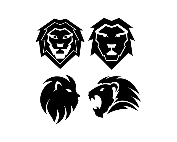 Lion Head Logotype Vector Template Creative Illustration — Stock Vector