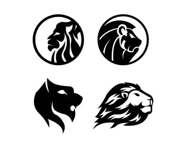 Lví Hlava Logotyp Vector Šablony Kreativní Ilustrace — Stockový vektor