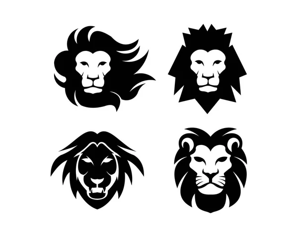 Lion Head Logotype Vector Template Creative Illustration — Stock Vector