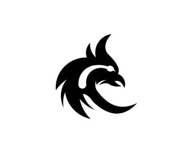 kuş kartal şahin hayvan tüyü vektör logosu